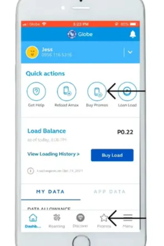 Register via GlobeOne App