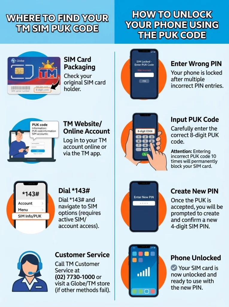 TM SIM PUK Code